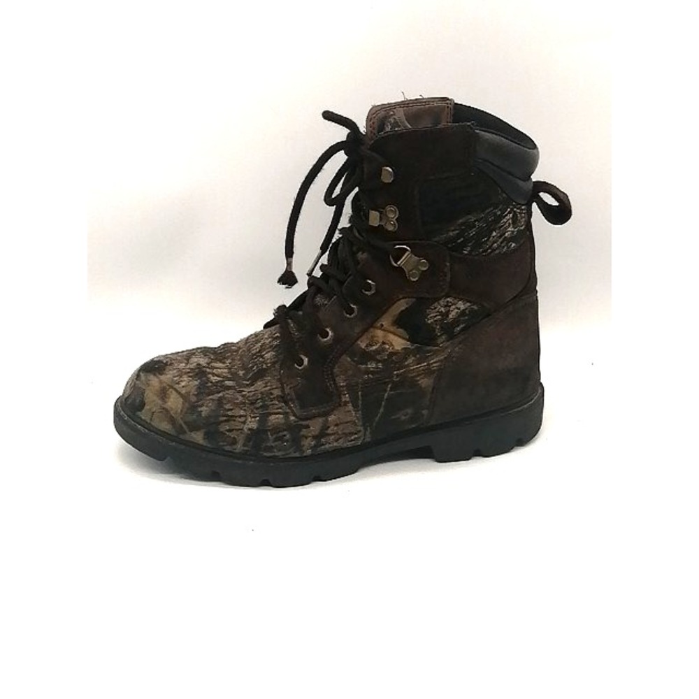 Brahma Boots Mens Hunter Brown Camo 9.5 Leather Work Shoes Thinsulate Insulated
